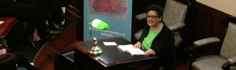 Jackie Kay reading at the launch of the 2018 Newcastle Poetry Festival