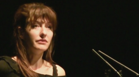 Emily Critchley reading at Newcastle Poetry Festival 2018