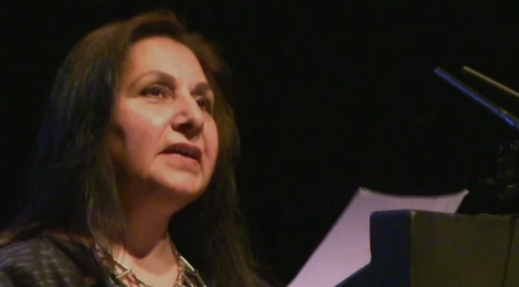 Imtiaz Dharker reading at Newcastle Poetry Festival 2018
